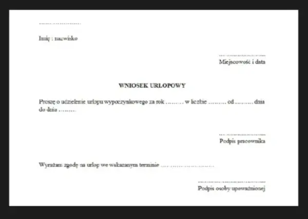 Urlop wypoczynkowy. Znasz zasady? Sprawdź wzór wniosku